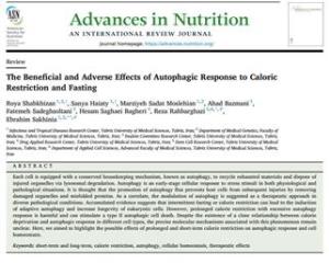  چاپ مقاله تاثیر روزه و رژیم غذایی بر سلامت بدن توسط هیات عملی دانشکده علوم نوین پزشکی 